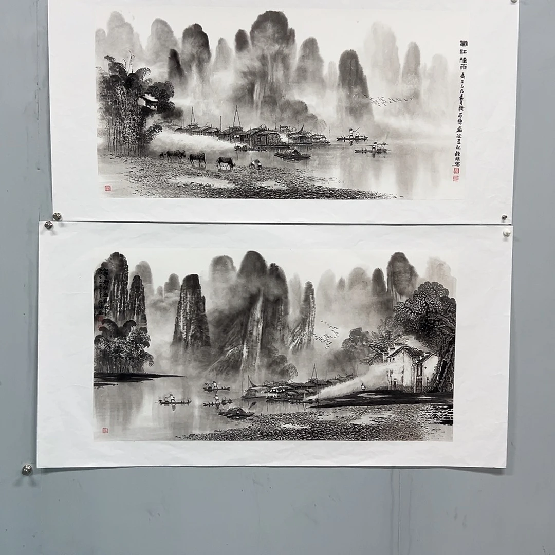 黎***生国画XD精品国画作品两幅