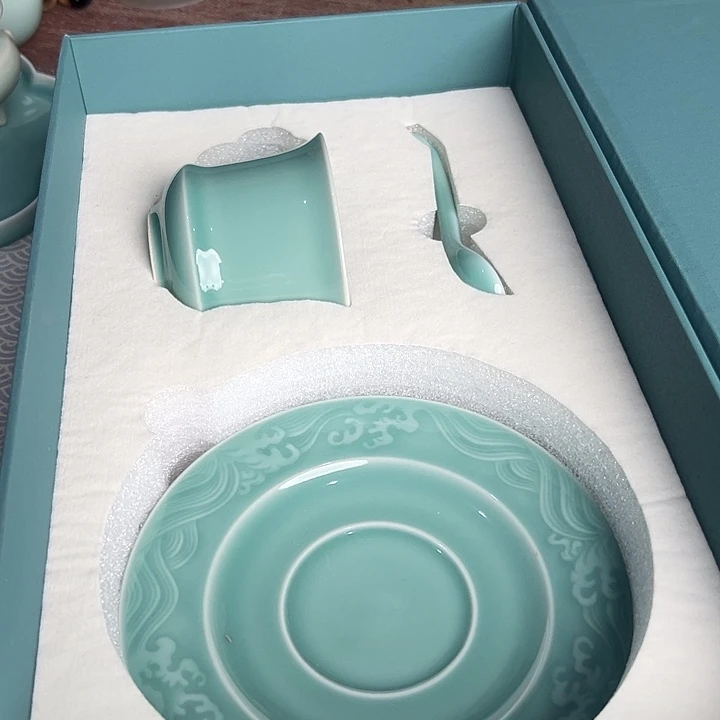 龙泉云间青瓷小米茶器