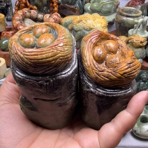 未镶嵌岫岩河磨玉（透闪石质玉）摆件羊**尘