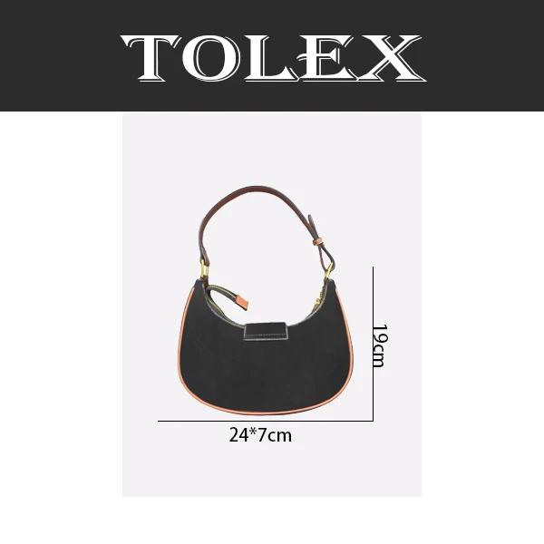 TOLEX2025新款手工时尚百搭经典春腋下女包棕色12cm