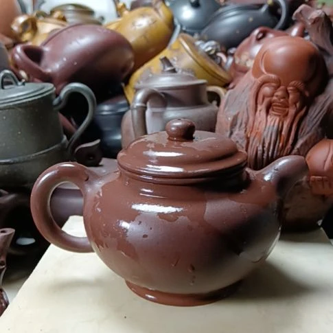 紫砂茶壶宜兴原矿底槽清柴烧手工380cc紫砂壶