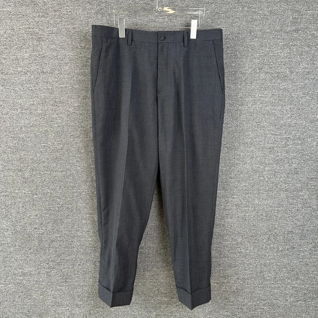未使用 DIOR/迪奥 男士灰色薄型休闲裤 128948