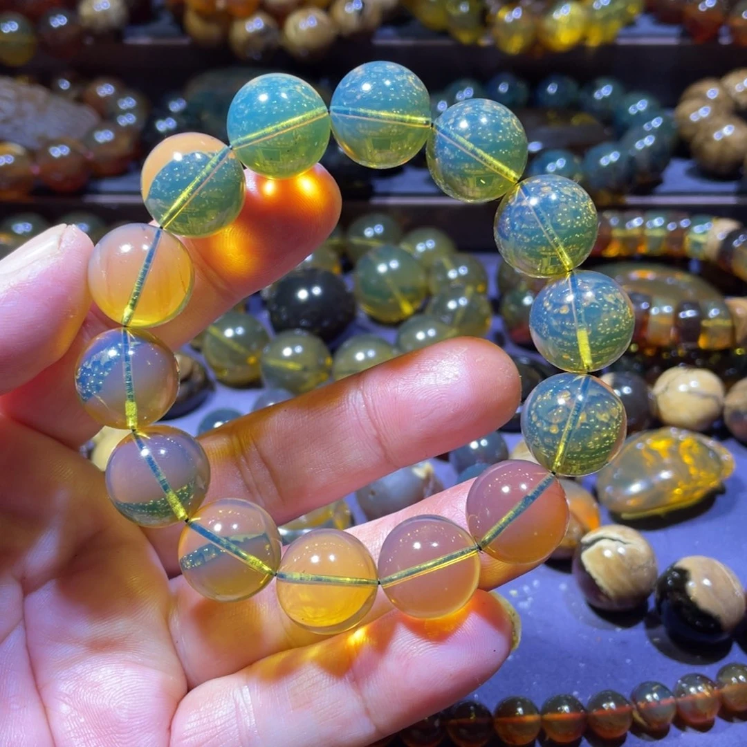 琥珀未镶嵌手链天然