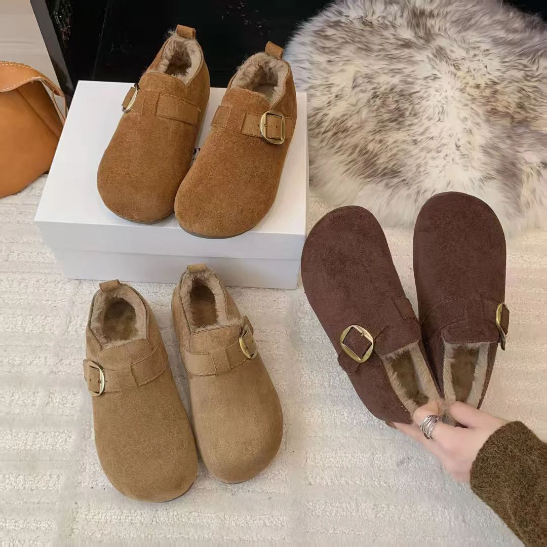 冬季加绒博肯鞋舒适百搭