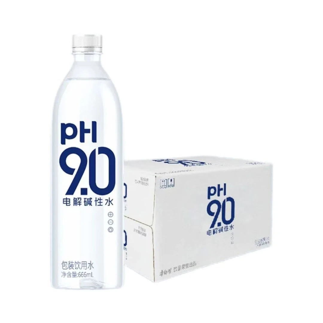康师傅PH9.0电解碱性水666ml*15瓶无糖无气0苏打弱碱性水