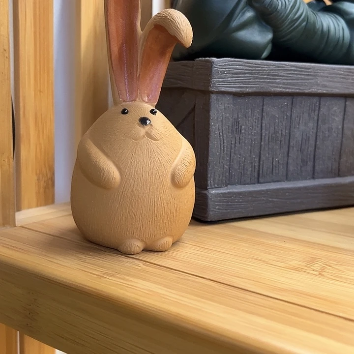 紫砂茶宠茶**心紫砂兔茶宠摆件