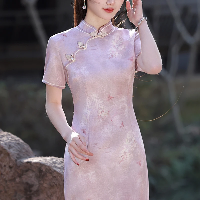 新中式绝美旗袍民国风气质高端2025新款老上海优雅日常可穿晚礼服