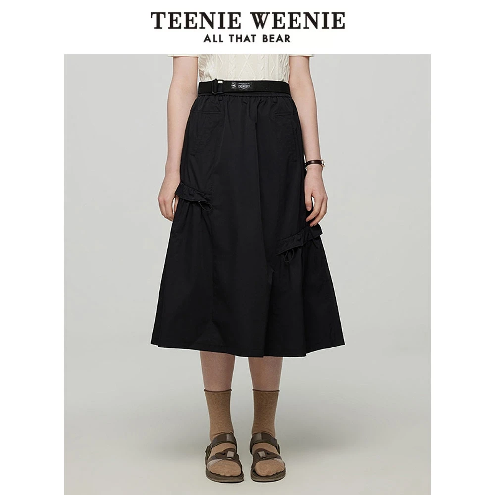 TeenieWeenie小熊半身裙25甜酷潮流设计感不对称裙女TTWH252303T
