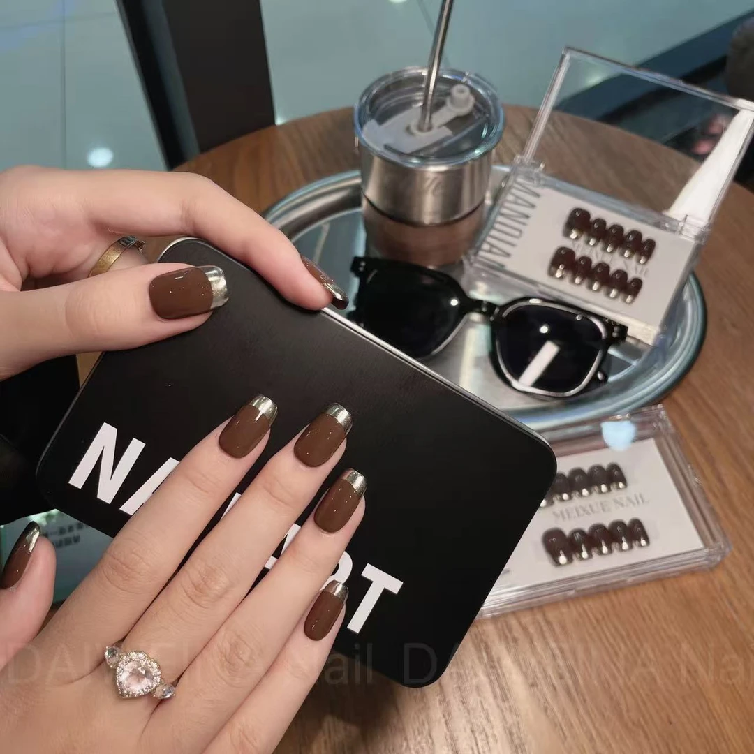 【秋茶】手工穿戴甲-多种颜色可选显白百搭精致气质美甲贴片