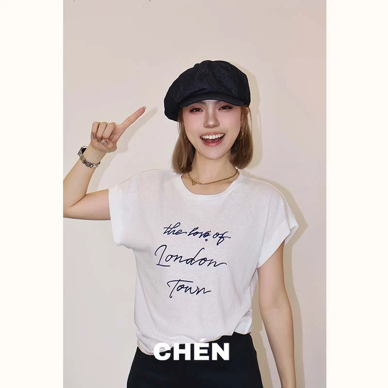 【牛仔贝雷帽】晨总自制大头显脸小夏季法式水洗牛仔气质时尚洋气