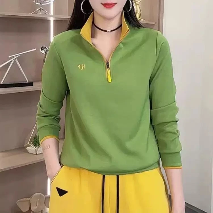 2025-（原版半拉链）春季新款糖果半拉链洋气长袖 251