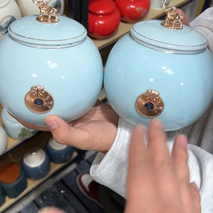 罐茶叶罐陶瓷家用储物罐