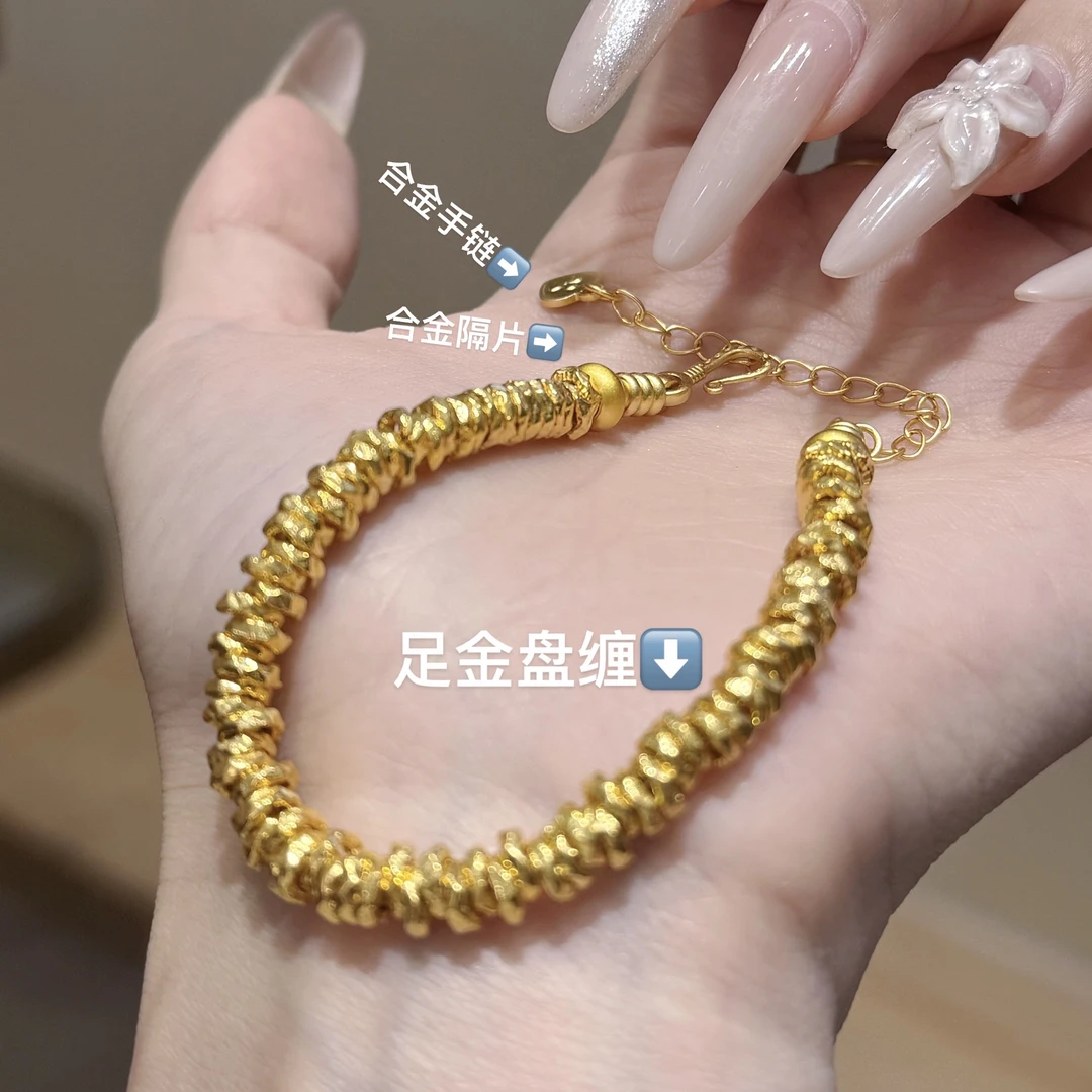 足金999 【旺旺金选】足金盘缠(赠合金链)