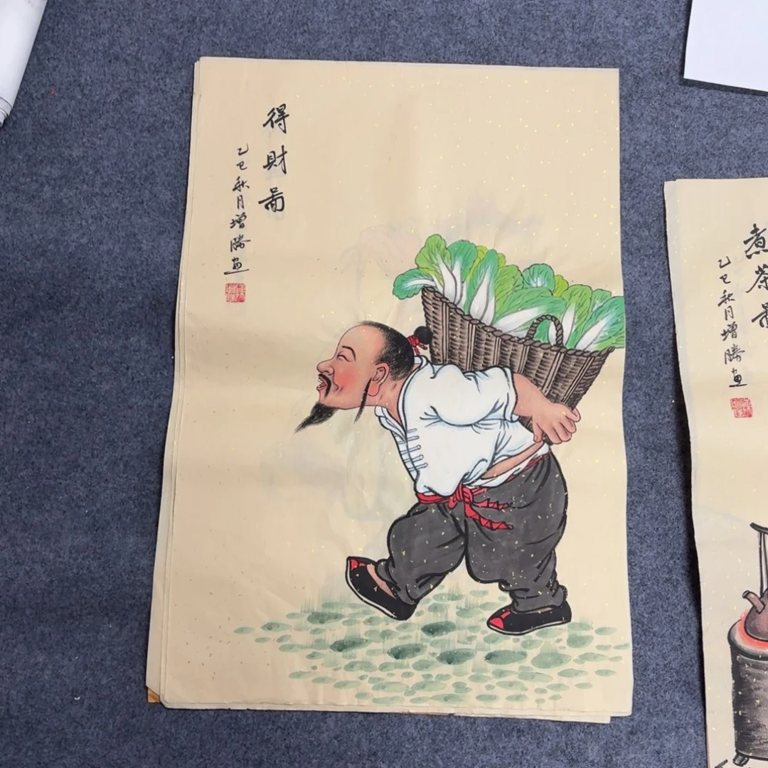 国画68×46精品人物手绘画画