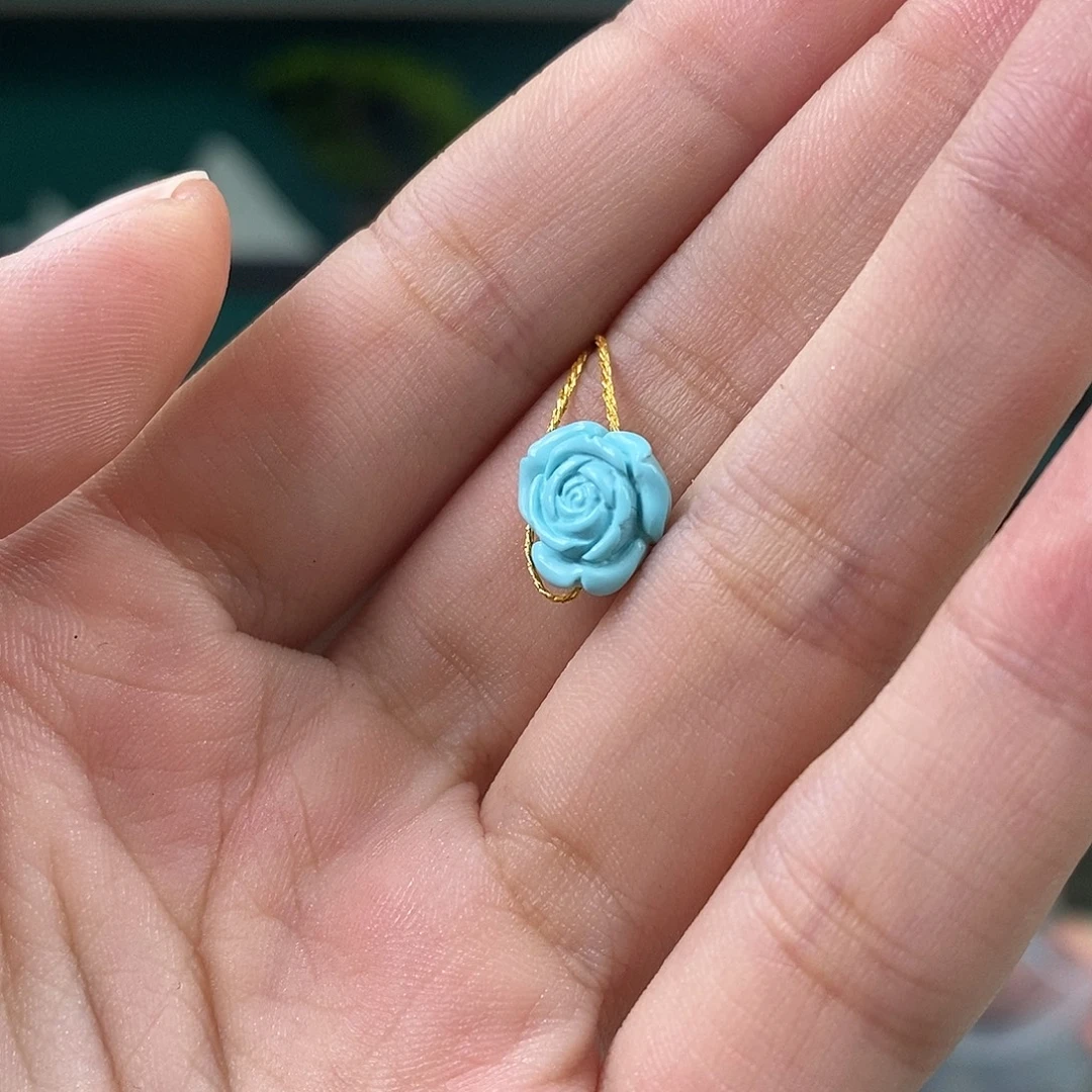 绿松石未镶嵌挂件