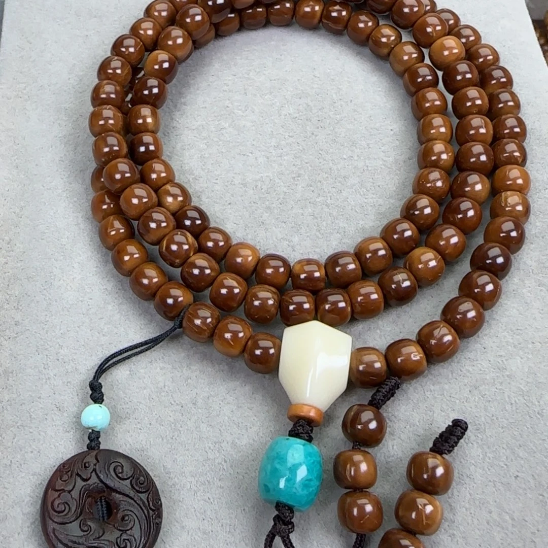 库克手串7mm老型108长串加配饰一套