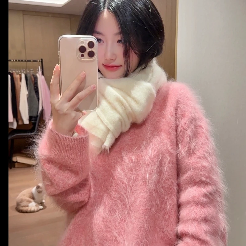 冬季百搭时尚100羊绒围巾