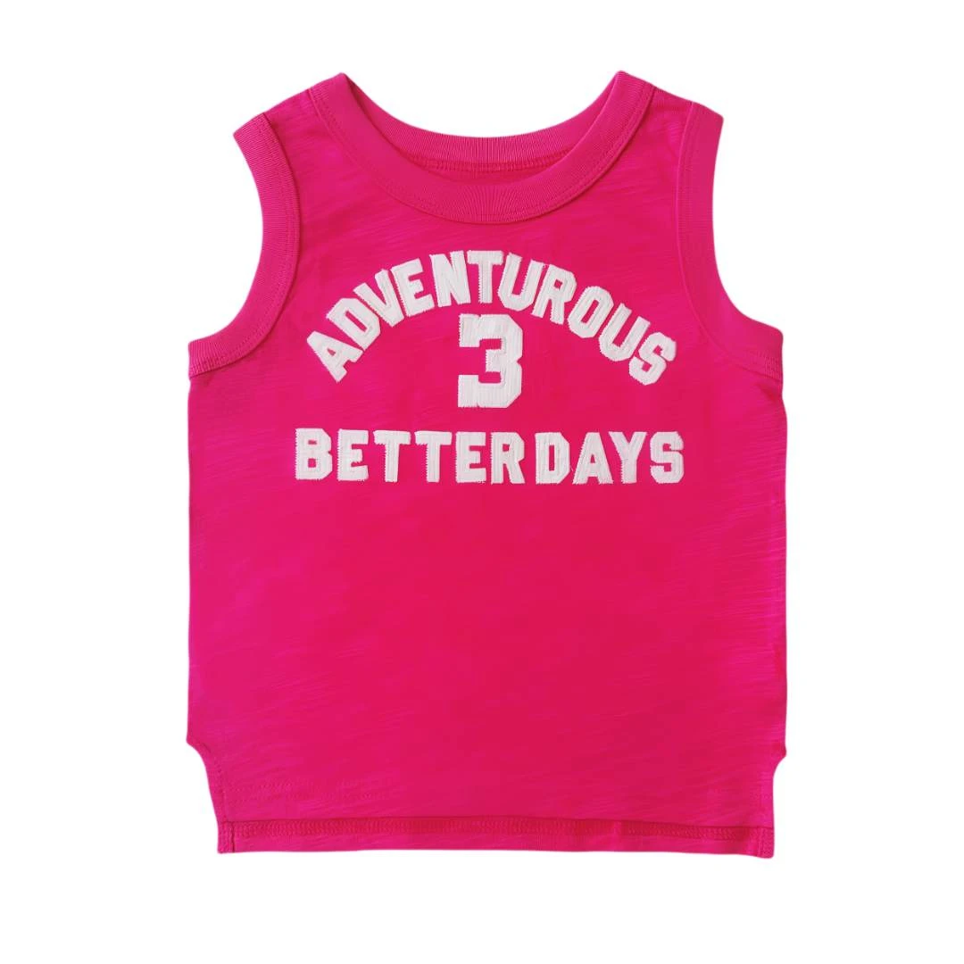 现25352儿童DD满刺绣数字3复古背心