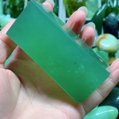蛇纹石玉未镶嵌手把件