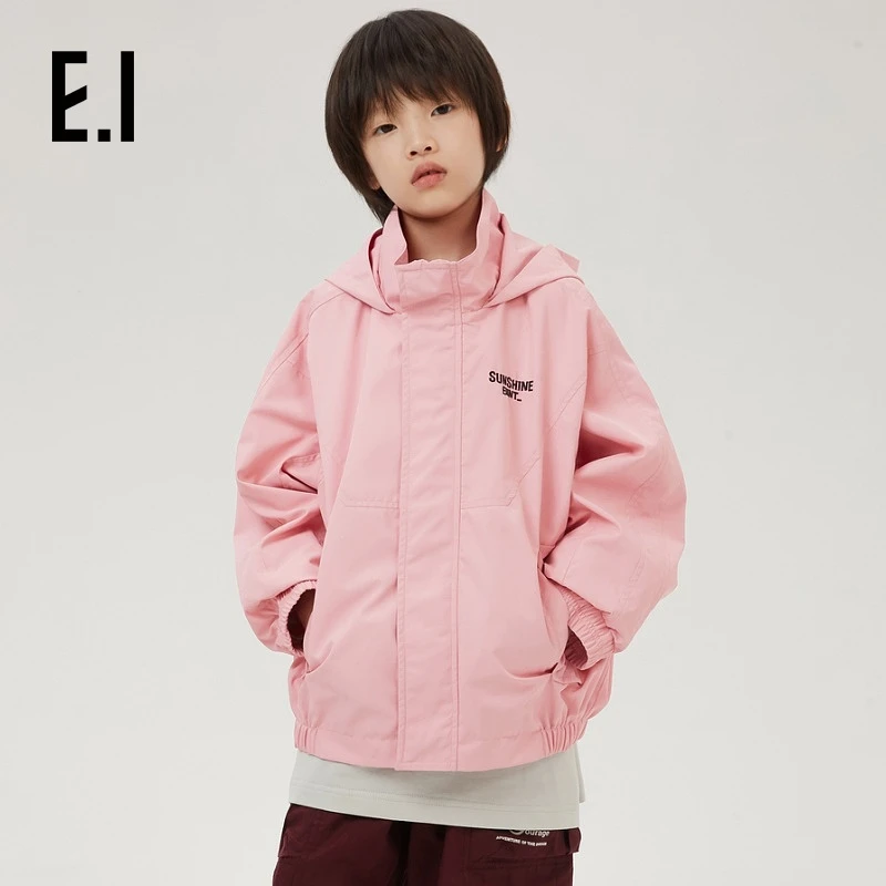 ei童装儿童户外休闲外套春装新款户外连帽款上衣D8241653029