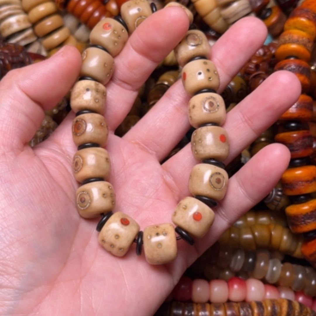 【闪购商品】牛骨手串/手链牛骨原色14×16颗