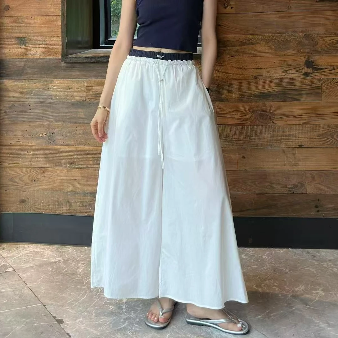 Manmi 撞色拼接松紧腰设计款裙裤 2533（K6）