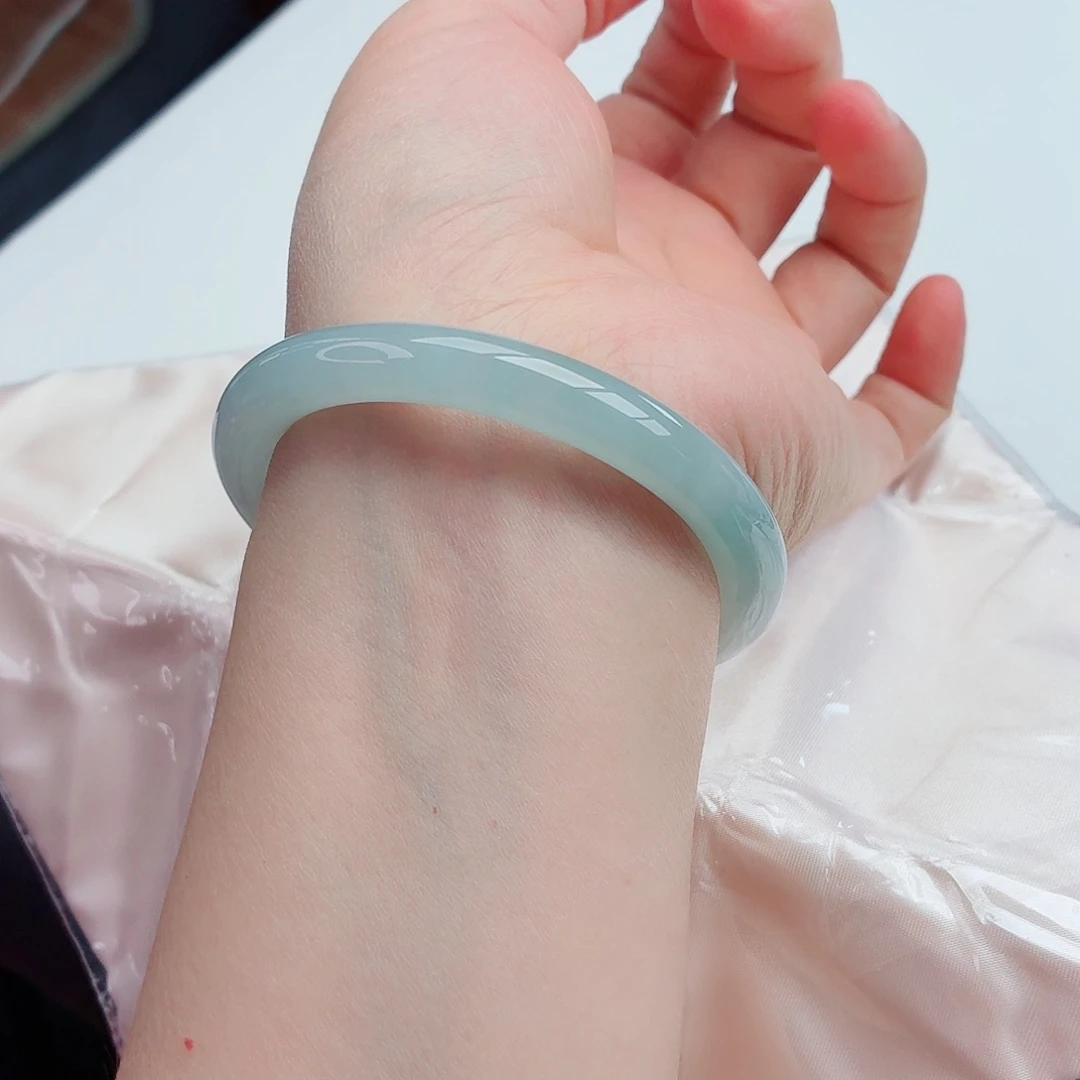 翡翠未镶嵌手镯21号-57圈口