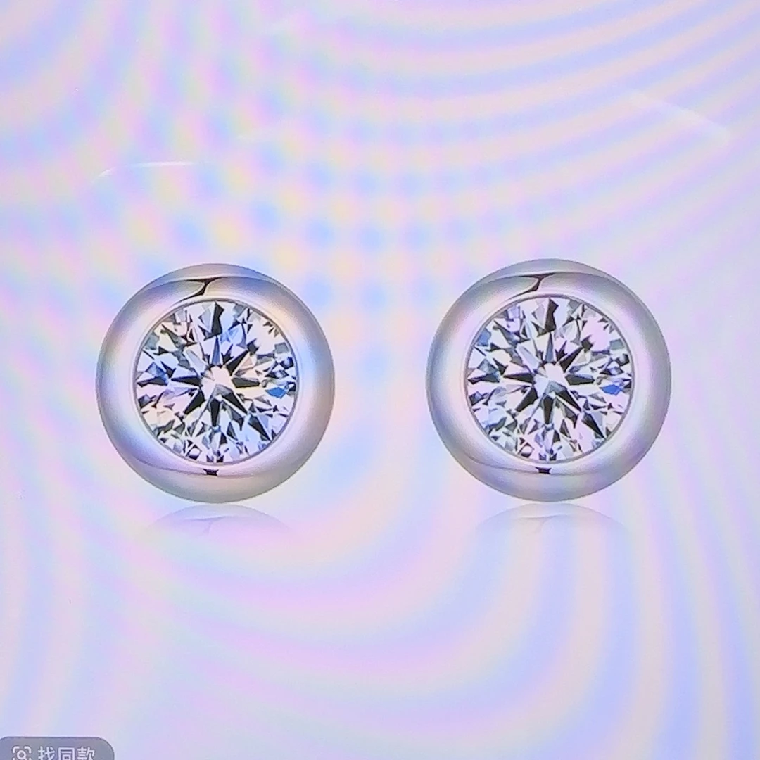 18K金镶嵌实验室培育钻石18k黄 单颗50分 d vvs2