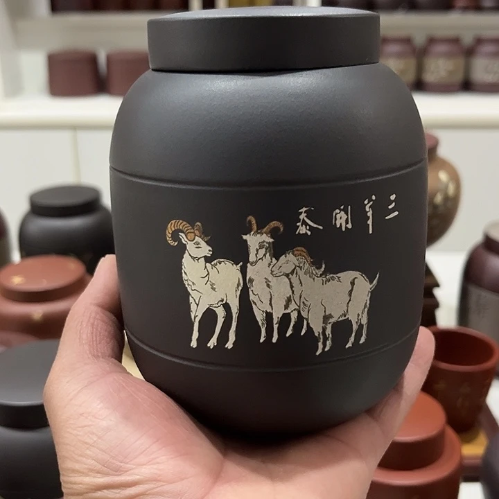 >***逵紫砂茶叶罐紫砂茶叶罐