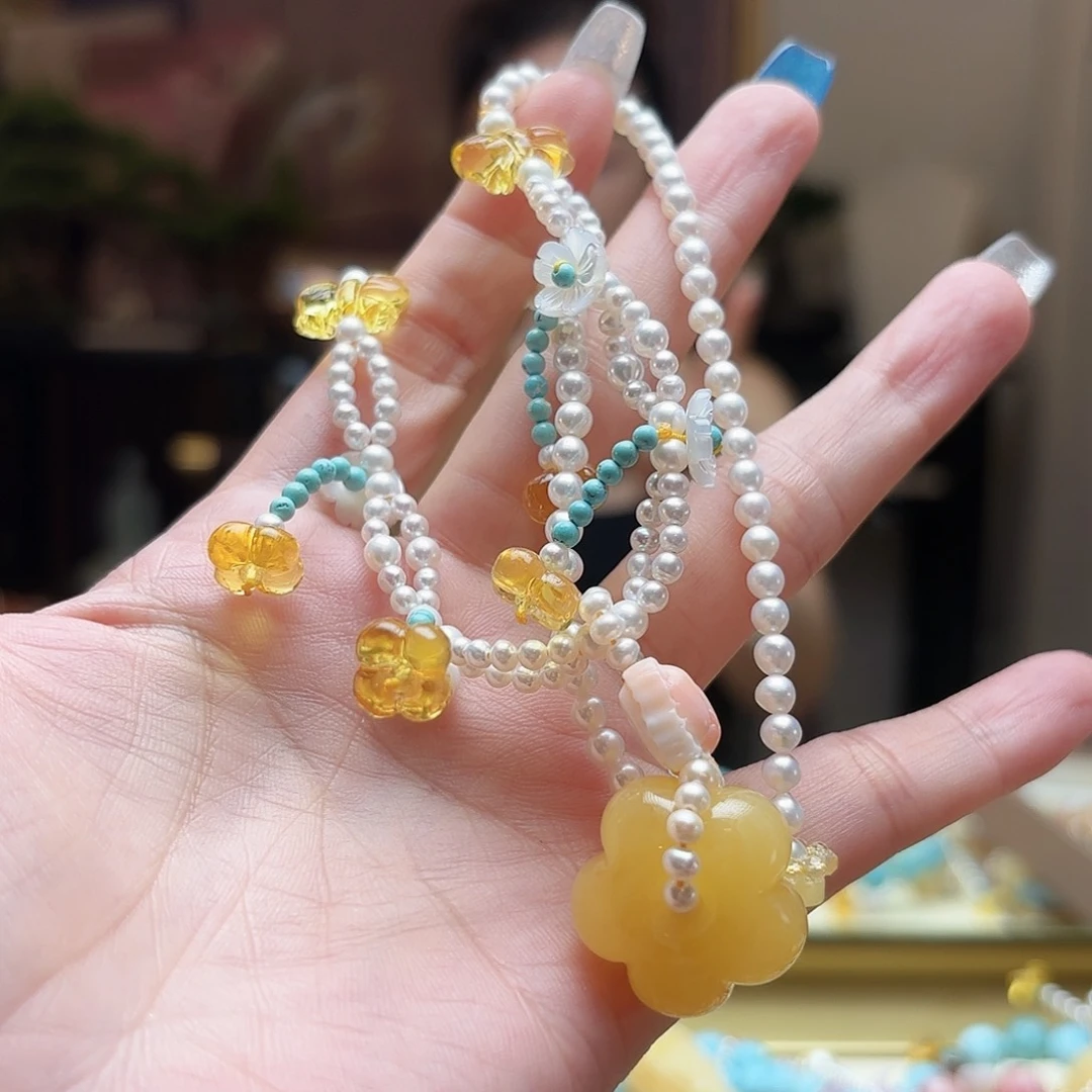 未镶嵌颈饰琥珀琥珀