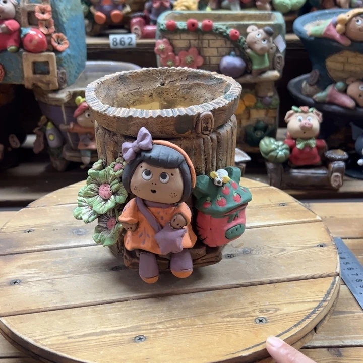 嘻哈多肉花盆百搭