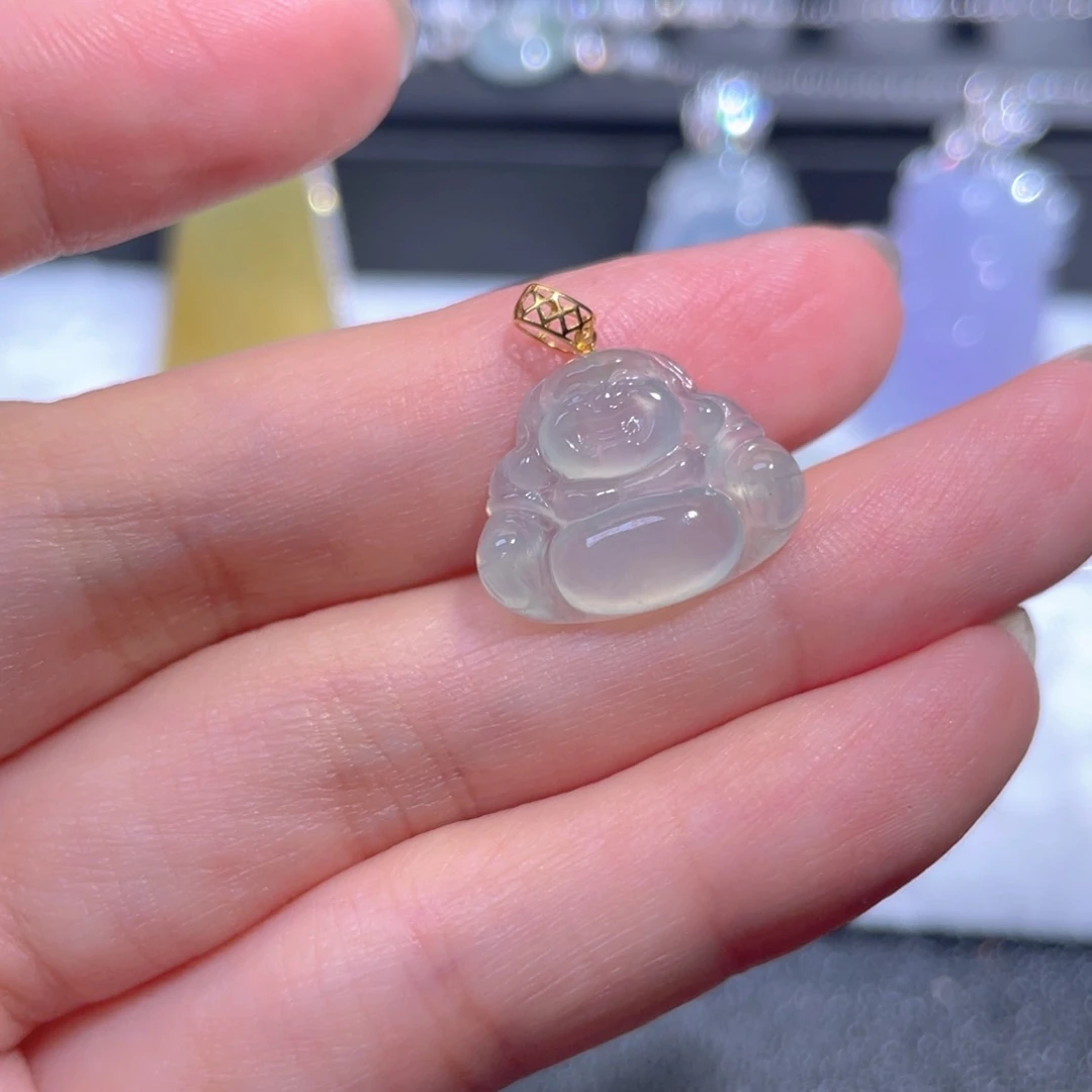 翡翠18K金镶嵌颈饰翡翠