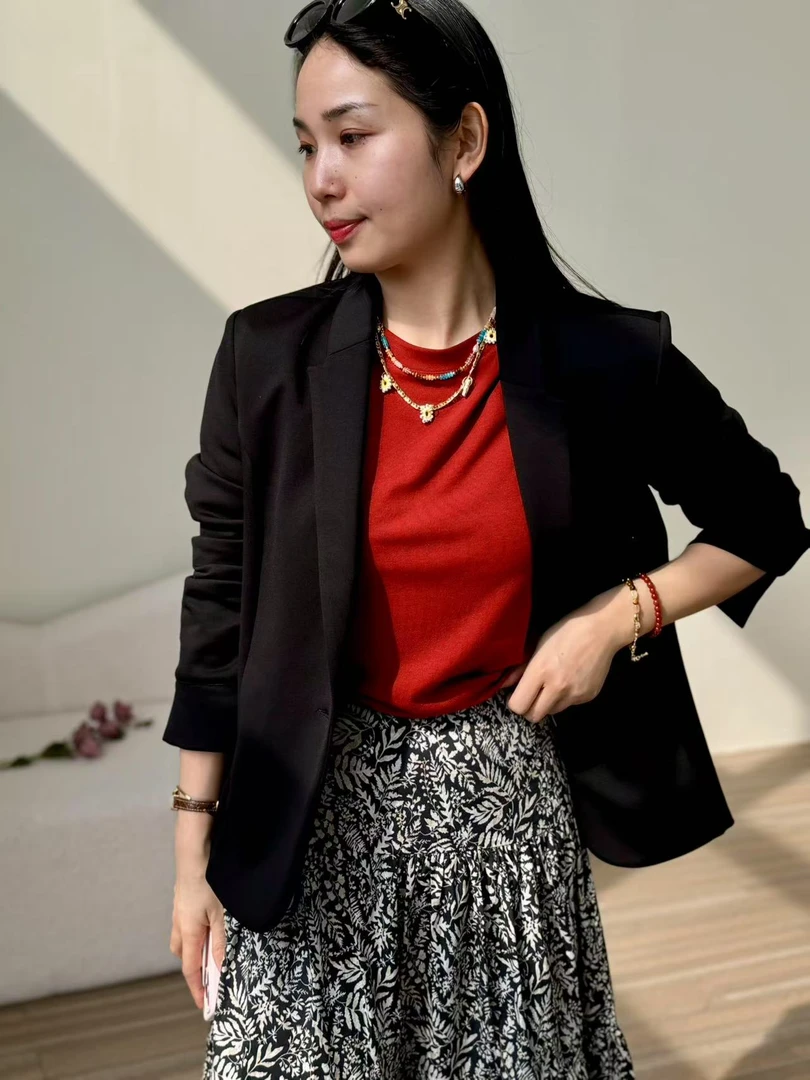 【可可心选】618福利 “奢雅”防晒衫百搭短款一粒扣西装外套上衣195