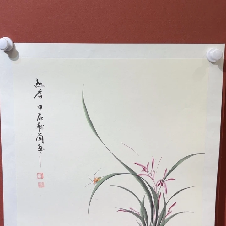 国画听兰老师花鸟