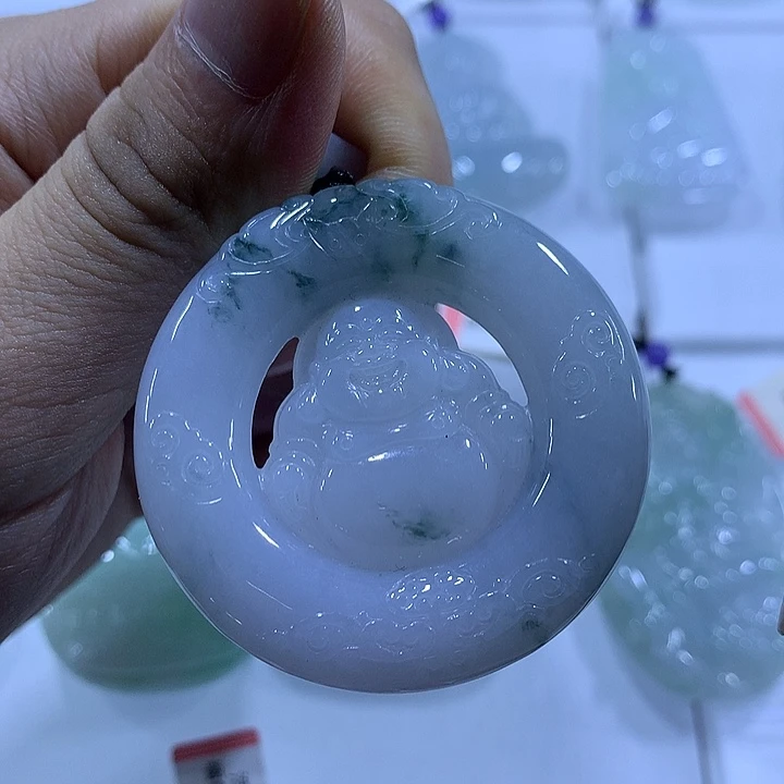 翡翠未镶嵌颈饰天然翡翠A货吊坠