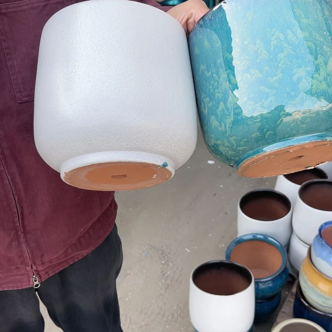 红陶养养花盆0219-1005瑕疵