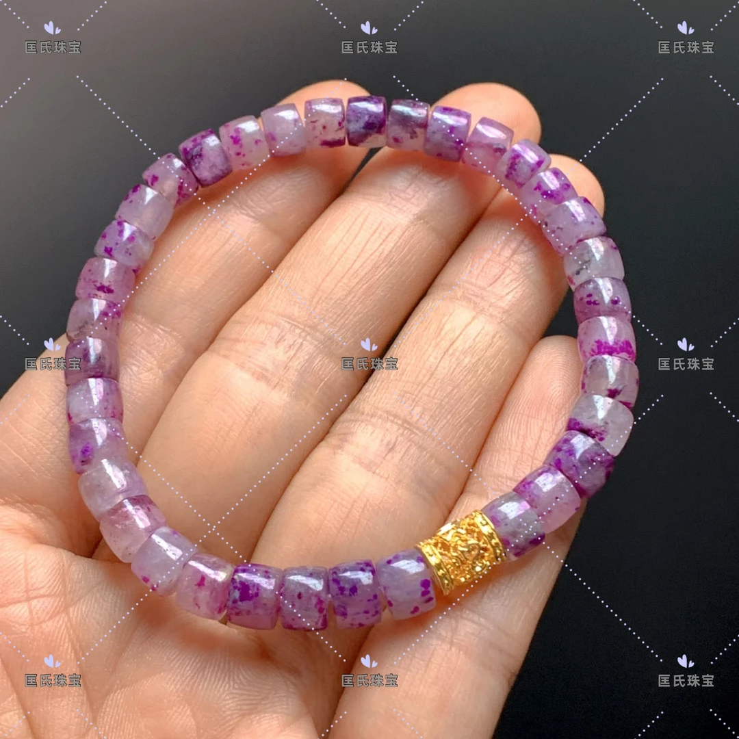 X匡氏推荐 18K玉化樱花直切手链 Z-HL-A0516（多样性发一）