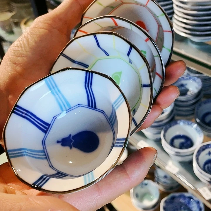 瓷片4只八角味钵777@@@@@@@@@