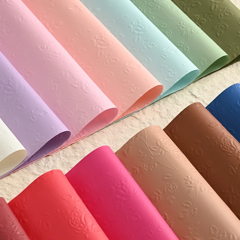 【束漫花艺】玫瑰花立体压纹纸浮雕纹理艺术网红花束包装资材