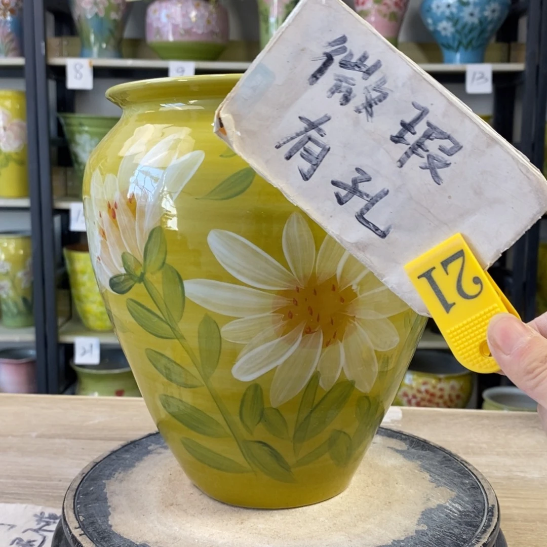景德镇手工手绘陶瓷花盆
