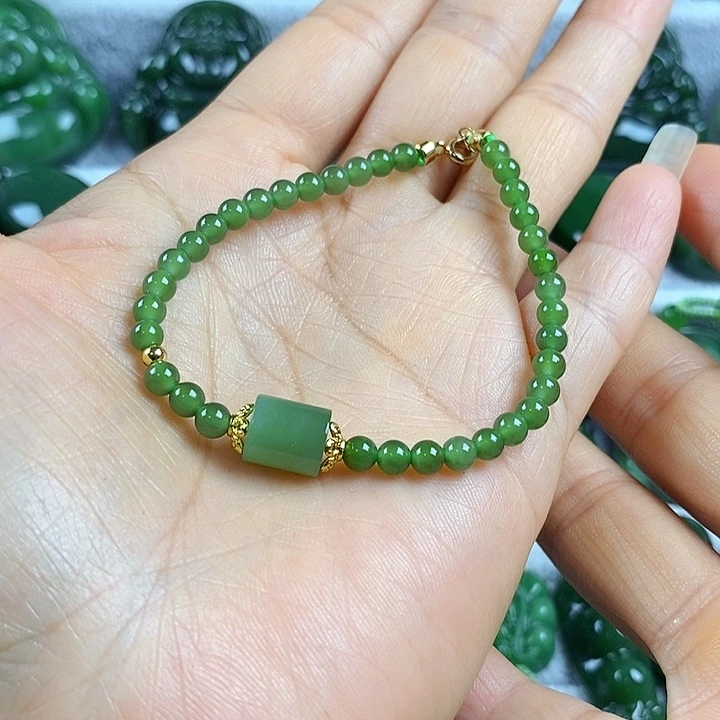 套链未镶嵌和田玉（碧玉）