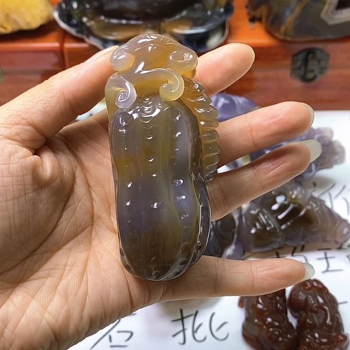 玛瑙/玉髓手把未镶嵌拾*者