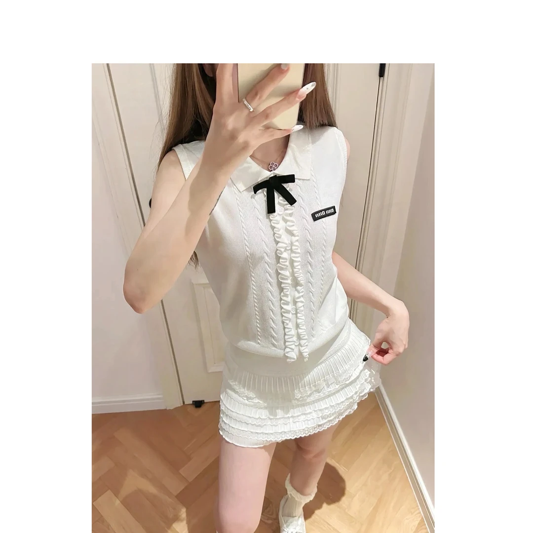 【HUI】  谬系｜鬼马少女 学院木耳边针织背心