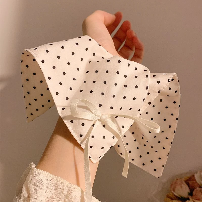 韩系波点~方巾大肠发圈气质可爱百搭少女法式简约ins甜美