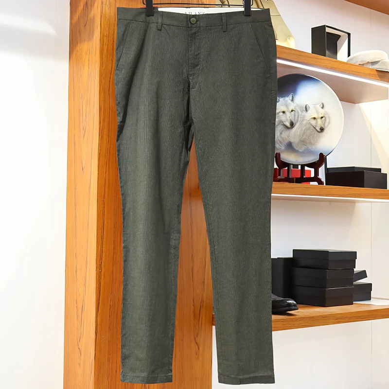 男装尾货 春夏薄款常规小脚休闲长裤0302