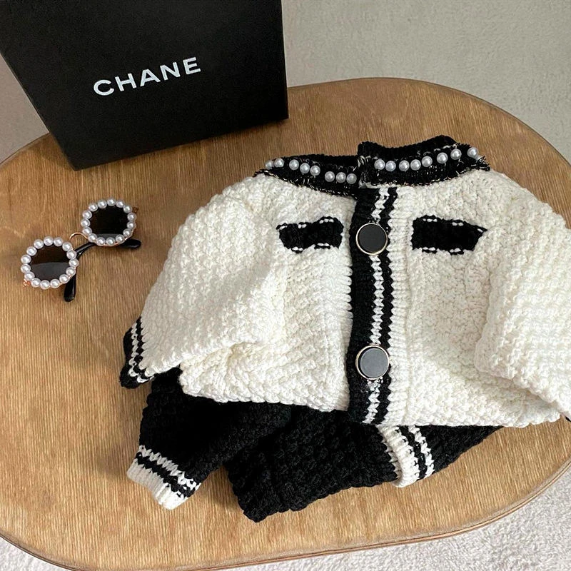 比心宠物衣服高定狗狗针织毛衣冬天比熊博美雪纳瑞小型犬秋冬装