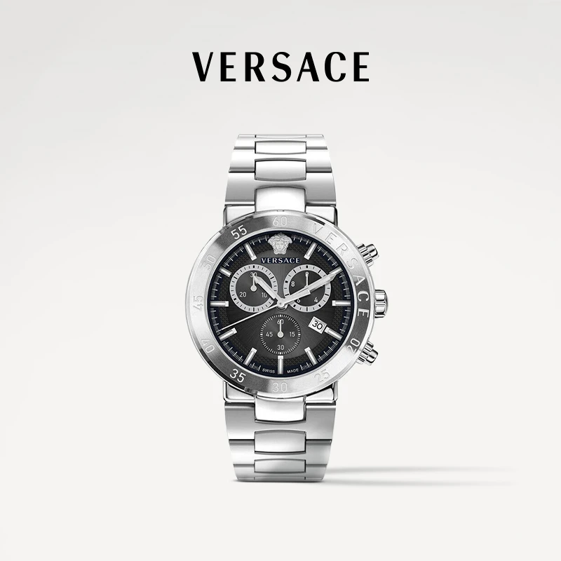 【VERSACE范思哲】瑞士原装手表时尚商务大气手表钢带男表VEPY00520