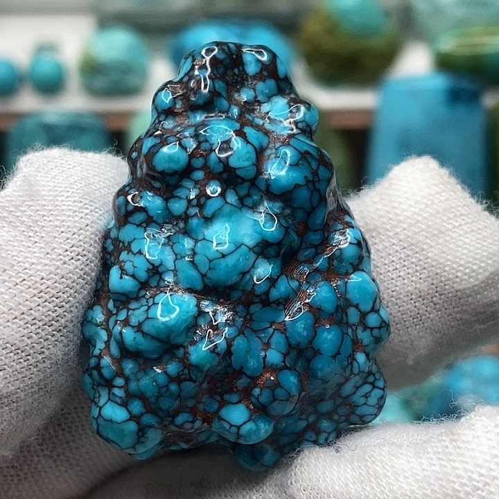 绿松石未镶嵌天然原矿 地大质检