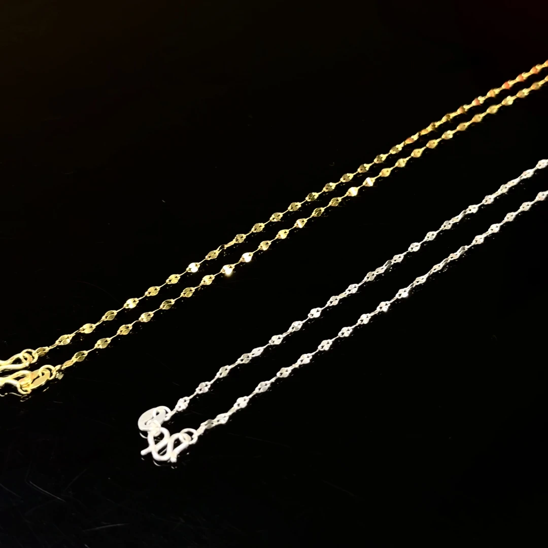 足银银制品 【铭记珠宝】足银项链6-3DM249H729【多样性发一件】