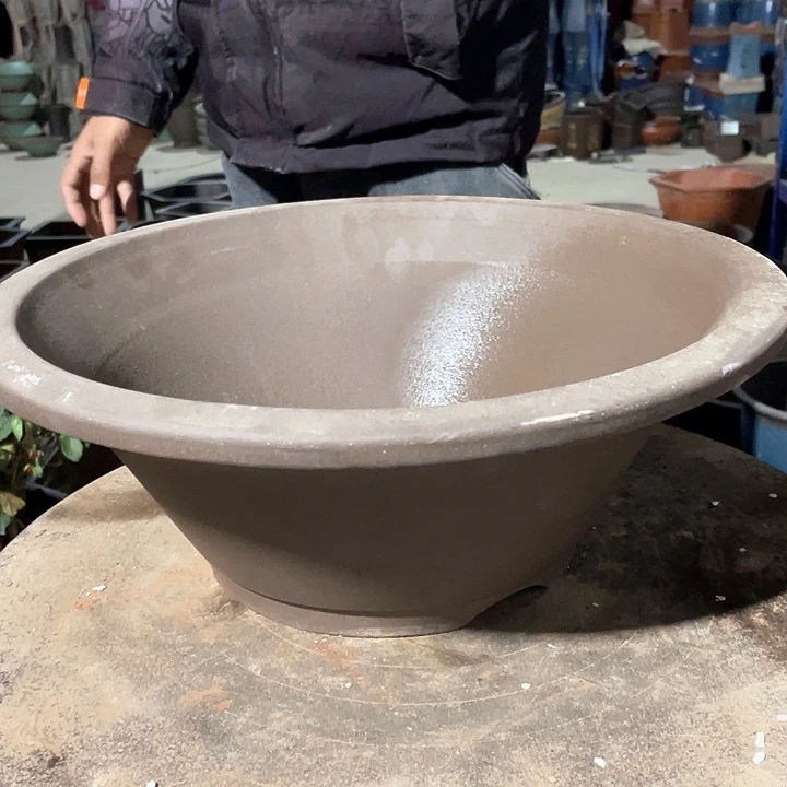 紫砂36斗盆花盆花盆